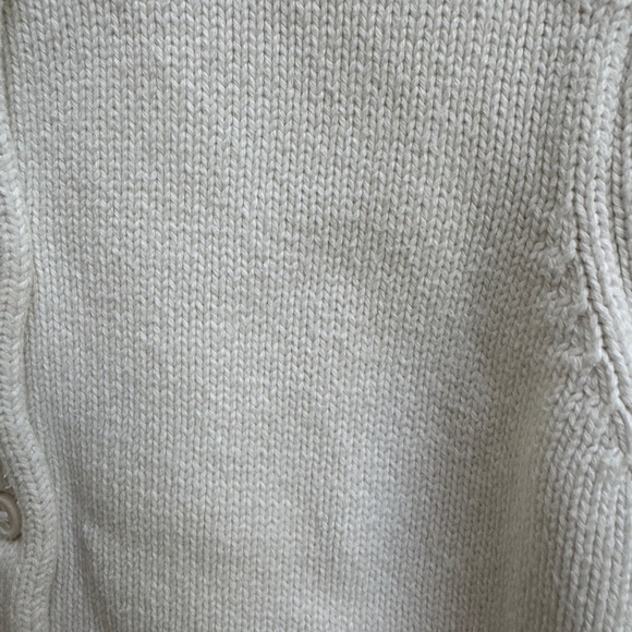 Gymboree 3T Off White Girls Button Down Sweater with Floral Embellishments - Picture 3 of 5